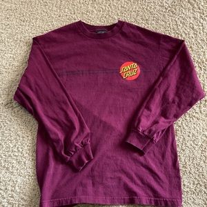 Santa Cruz Skateboarding longsleeve tee Burgundy